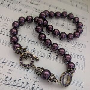Heidi Daus Purple Beaded Necklace